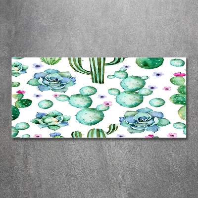 Schilderij op glas Cactussen