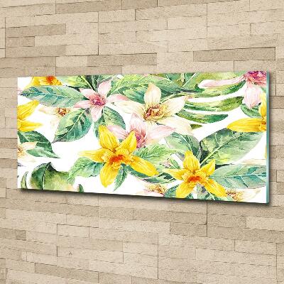 Schilderij glas Orchidee