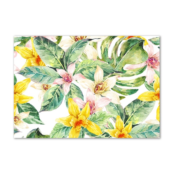 Schilderij glas Orchidee