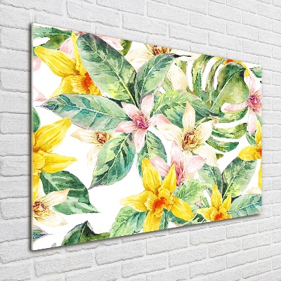 Schilderij glas Orchidee