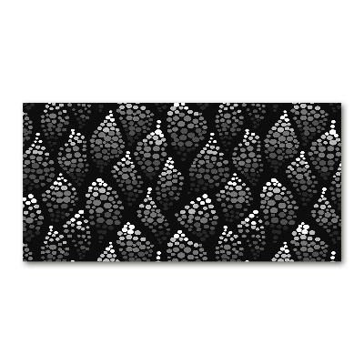 Foto schilderij op glas Zwart-witte stippen