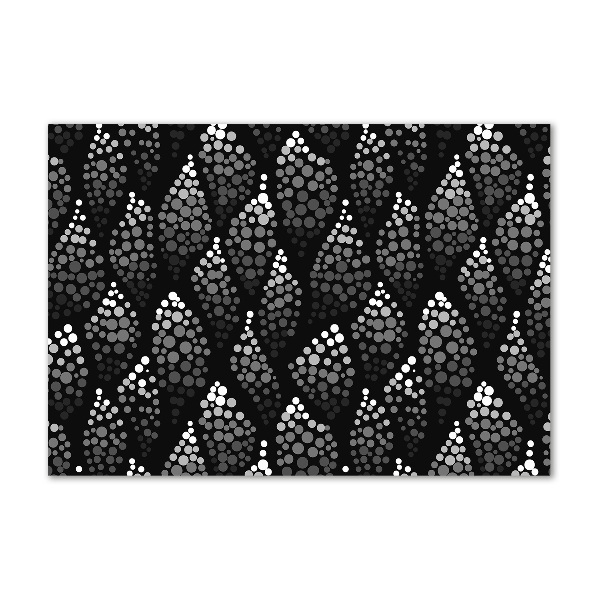 Foto schilderij op glas Zwart-witte stippen