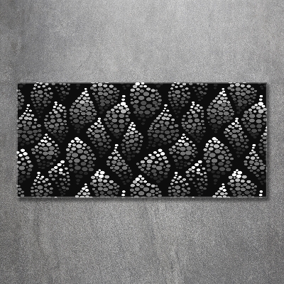 Foto schilderij op glas Zwart-witte stippen