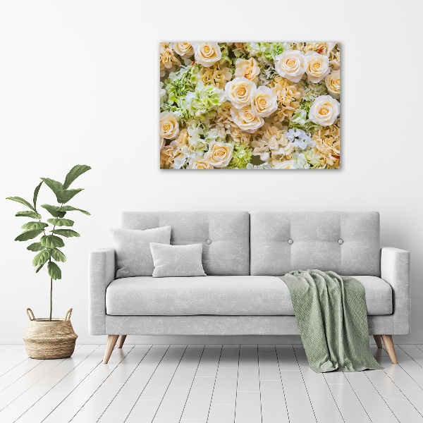 Schilderij op glas Rozen