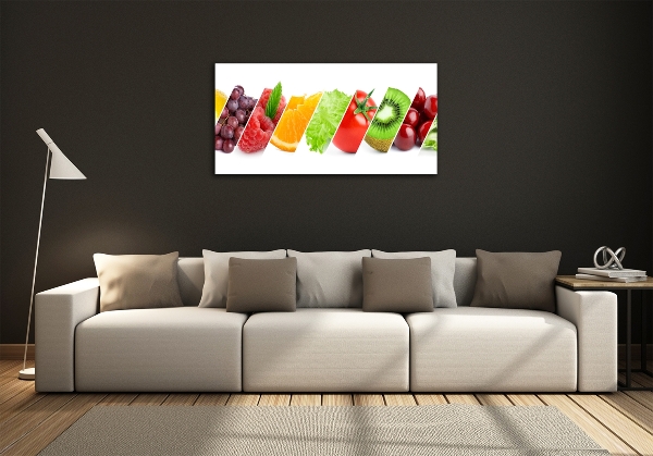 Glazen schilderij Fruit en groenten