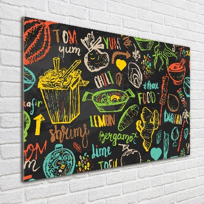 Foto schilderij op glas Thais eten