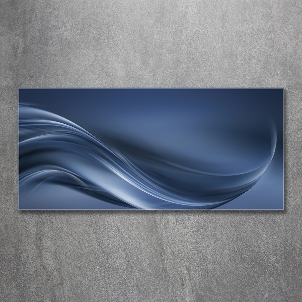 Schilderij glas Grijze golf