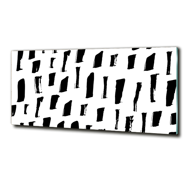 Schilderij op glas Zwart-witte vlekken