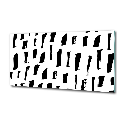 Schilderij op glas Zwart-witte vlekken