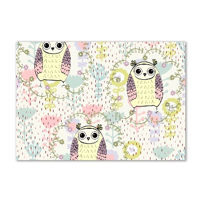 Schilderij op glas Uilen