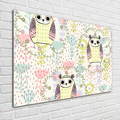 Foto obraz zdjęcie szkło hartowane Sowy