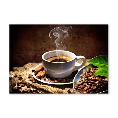 Schilderij op glas Een kopje koffie