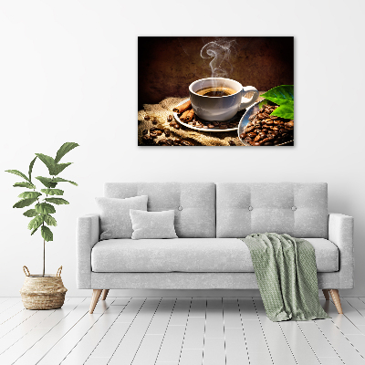 Schilderij op glas Een kopje koffie