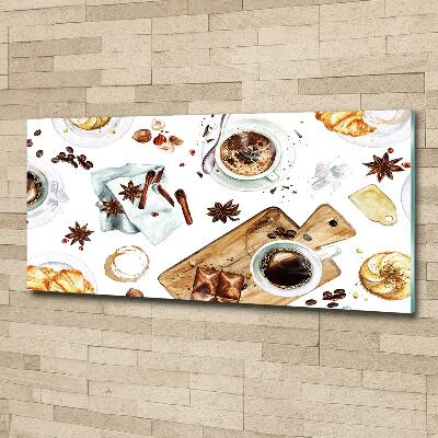 Schilderij op glas Ochtendkoffie