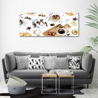 Schilderij op glas Ochtendkoffie