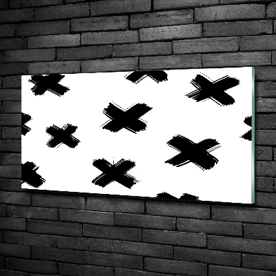 Glazen schilderij Zwart-witte vlekken