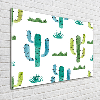 Glazen schilderij Cactussen