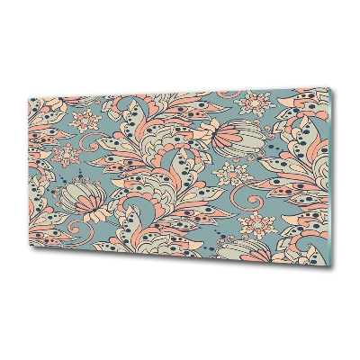 Fotoobraz na ścianę szklany Kwiaty etniczne