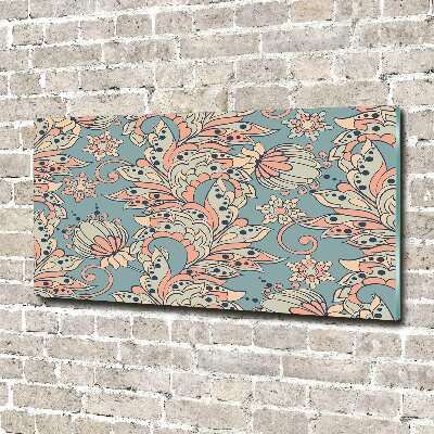 Fotoobraz na ścianę szklany Kwiaty etniczne