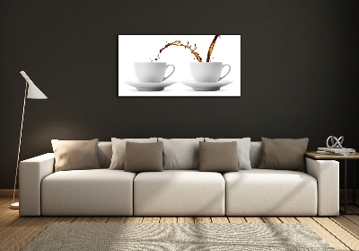 Schilderij glas Koffie ingeschonken