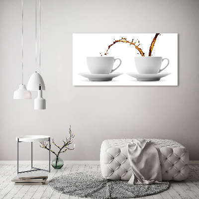 Schilderij glas Koffie ingeschonken