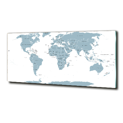 Schilderij glas Politieke kaart