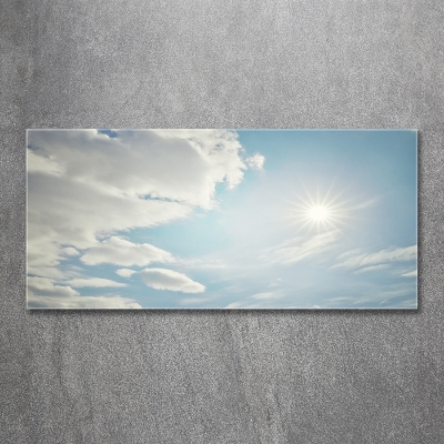Schilderij glas Wolken aan de hemel