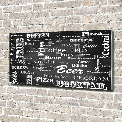 Foto obraz szklany Menu w restauracji