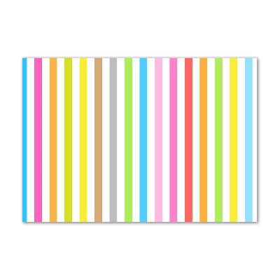 Schilderij glas Kleurrijke strepen