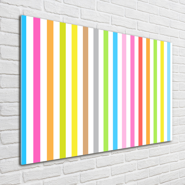 Foto obraz szkło hartowane Kolorowe paski