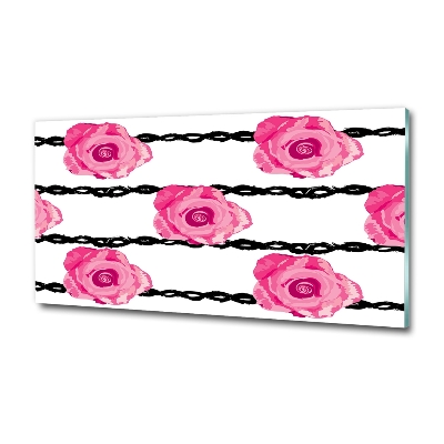 Foto schilderij op glas Rozen