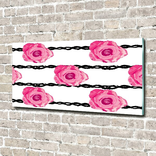 Foto schilderij op glas Rozen