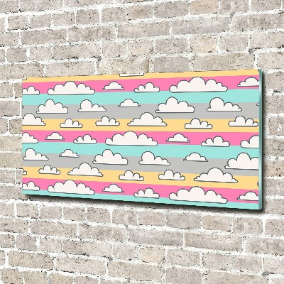 Glazen schilderij Wolken