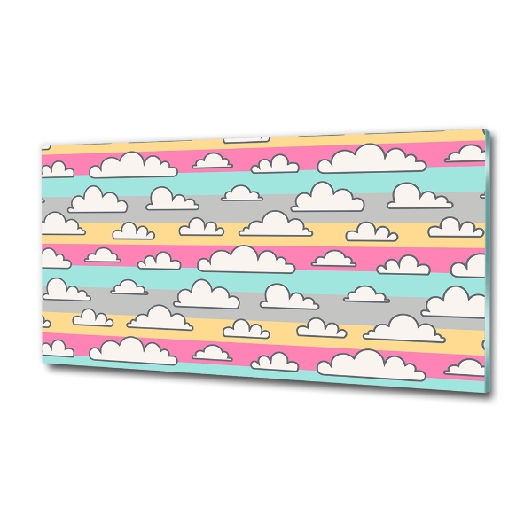 Glazen schilderij Wolken