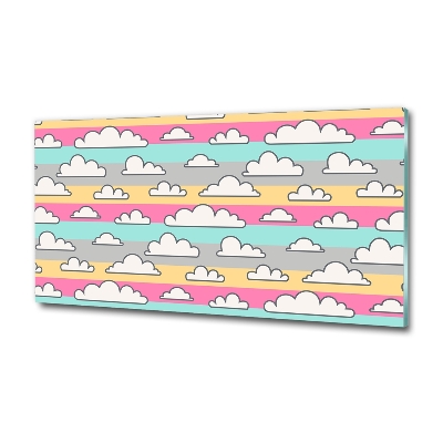 Glazen schilderij Wolken