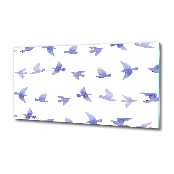 Schilderij glas Zwaluwen