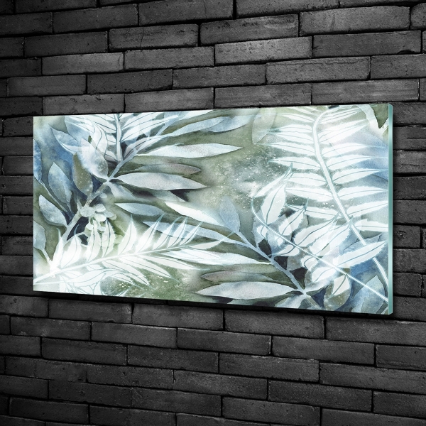 Schilderij op glas Bladeren