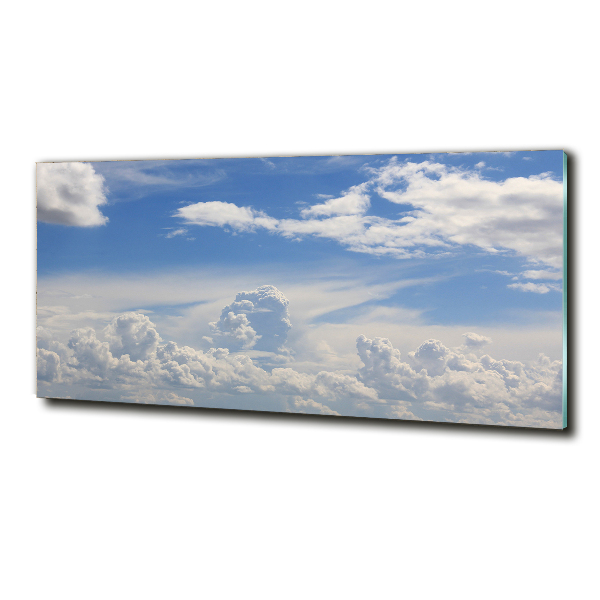 Schilderij op glas Wolken aan de hemel