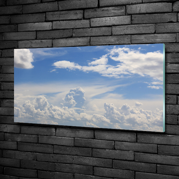 Schilderij op glas Wolken aan de hemel