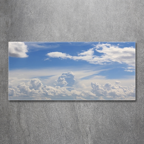 Schilderij op glas Wolken aan de hemel