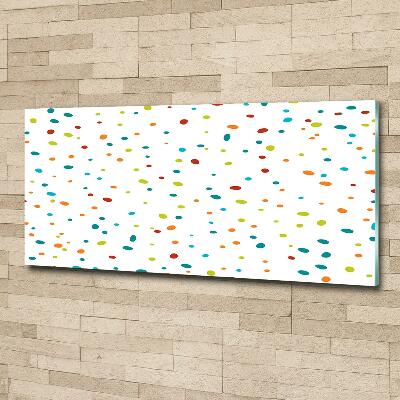 Foto schilderij op glas Kleurrijke stippen