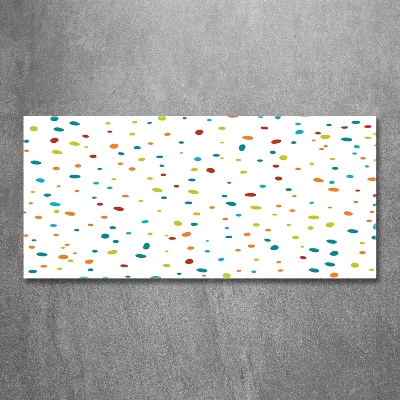 Foto schilderij op glas Kleurrijke stippen
