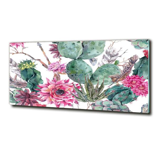 Glazen schilderij Cactussen