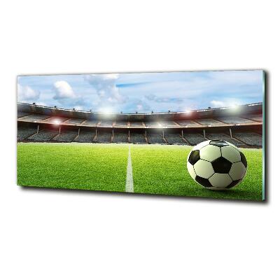 Schilderij glas De bal op het veld