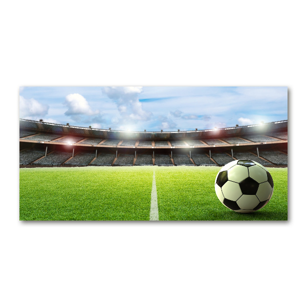 Schilderij glas De bal op het veld