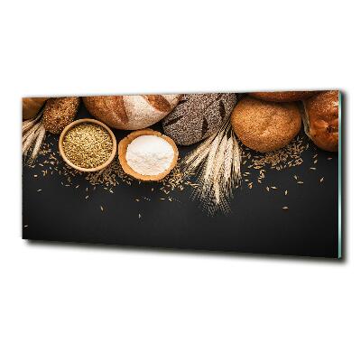 Foto schilderij op glas Brood en tarwe