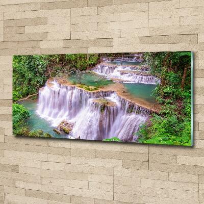 Schilderij glas Thaise waterval
