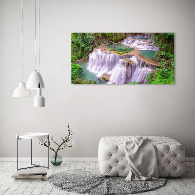 Schilderij glas Thaise waterval