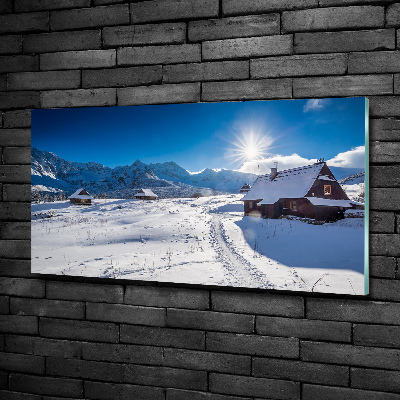 Glazen schilderij Tatragebergte weiden