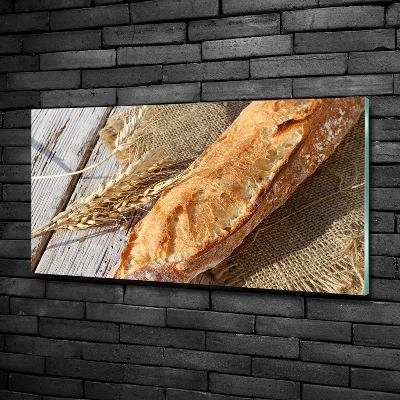 Schilderij glas Verse baguette